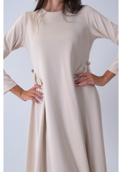 Taş Bisiklet Yaka Scuba Tesettür Elbise 4593445.50