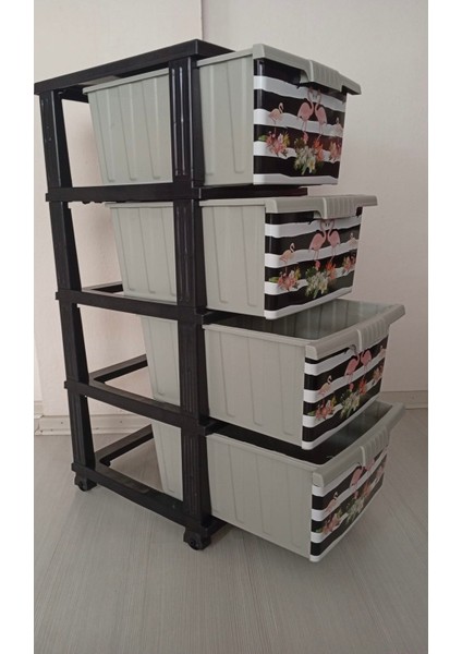 Flamingo Desenli Plastik Komodin fiyatları