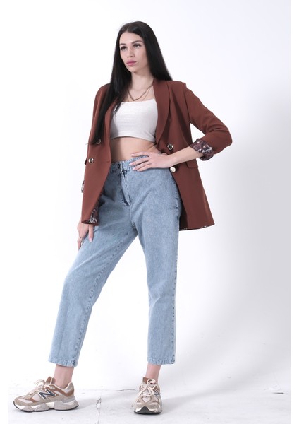 Kahve Şal Yaka Leopar Astarlı Kruvaze Ceket 39711561.05 modelleri