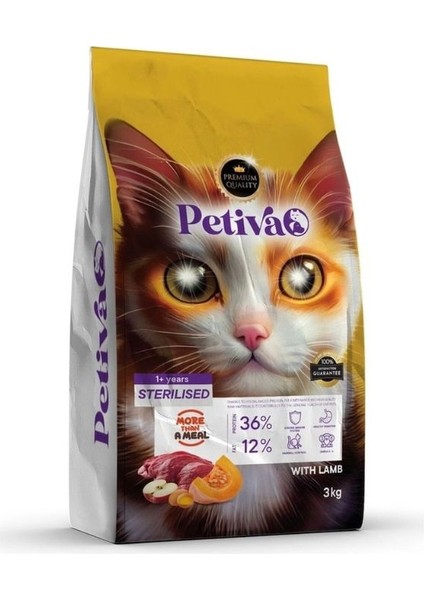 Kısırlaştırılmış Kuzu Etli Yetişkin Kedi Maması 3 kg