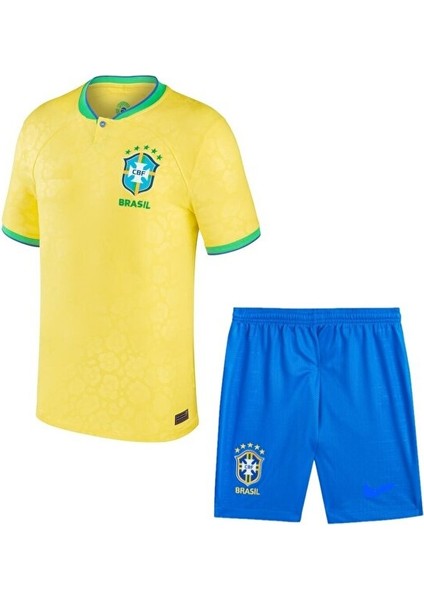Brezilya Neymar Afrika Milli Takım Çocuk Futbol Forma 2'li Set Forma ve Şort