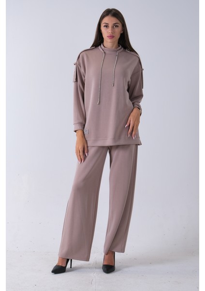 Vizon Omuz Apolet Detaylı Yakası Ipli Tunik Pantolonlu Takım 4577281.34 fiyatları