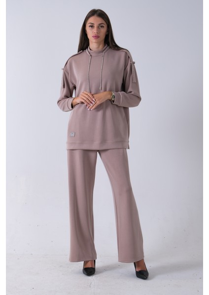 Vizon Omuz Apolet Detaylı Yakası Ipli Tunik Pantolonlu Takım 4577281.34 fırsatları