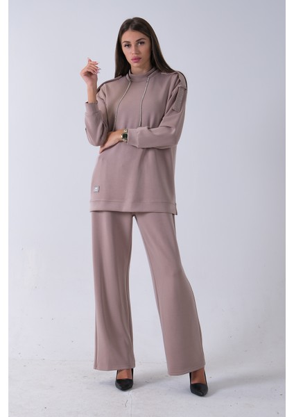 Vizon Omuz Apolet Detaylı Yakası Ipli Tunik Pantolonlu Takım 4577281.34 indirimleri