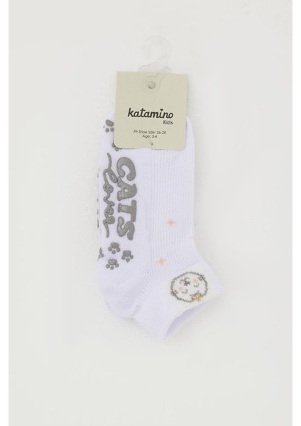 Kız Çocuk Çorap Abs Li Sevimli Ayıcık Baskılı 1-6 Yaş, Beyaz fiyatları