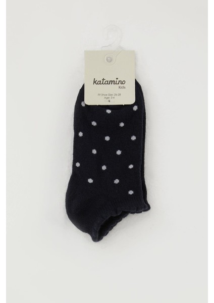 Kız Çocuk Patik Çorap Puantiye Desenli 1-12 Yaş, Lacivert fiyatları