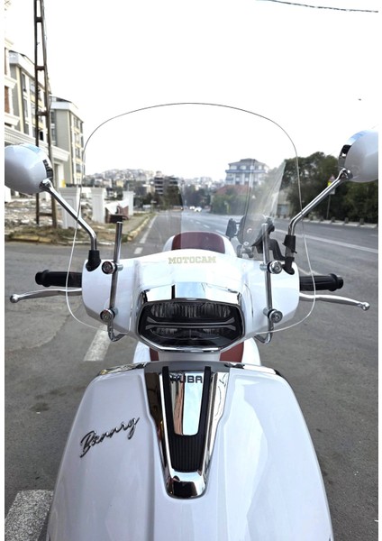 Küba Bannry 125 Ön Cam 2024-2025 Model 42CM Şeffaf Renkli 4mm Aparatsızdır