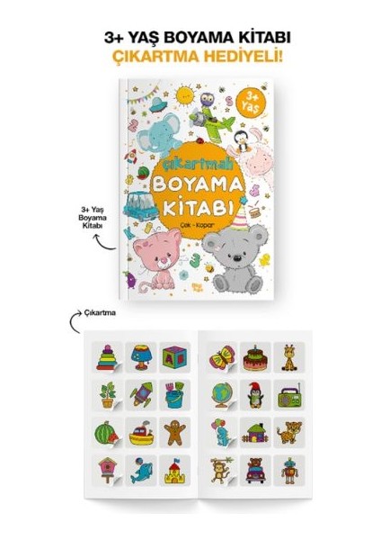 Çıkartmalı Boyama Kitabı 3 Yaş +