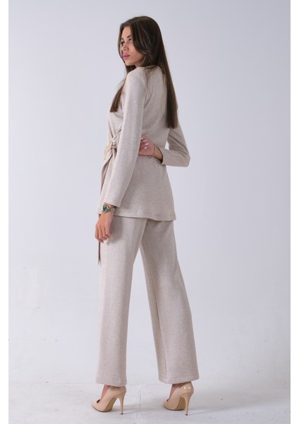 Ekru Altın Toka Detaylı Pantolonlu Takım 4577282.147 indirimleri