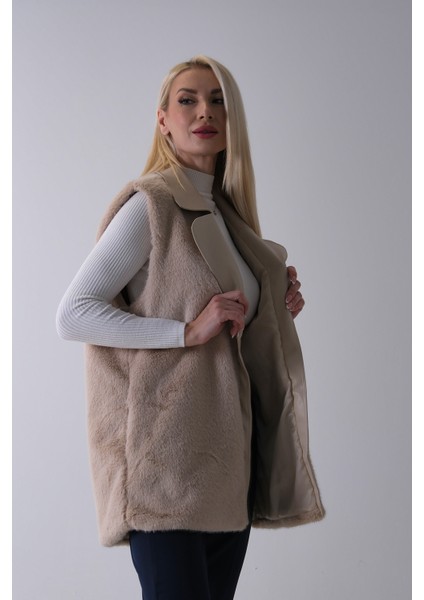 Taş Deri Yakalı Yandan Cepli Yelek 4579030.50 fırsatları