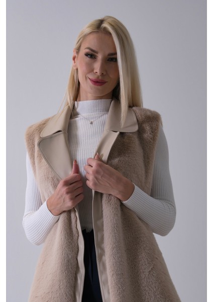 Taş Deri Yakalı Yandan Cepli Yelek 4579030.50