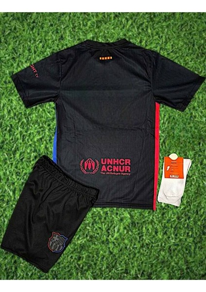 Fc/ Barcelona #isimsiz 2024/25 Deplasman Çocuk Forması 4 Lü Set (Black) fiyatları