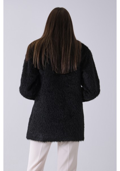 Siyah Önü 4 Düğme Kapamalı Çift Cepli Kuşaklı Kap 940140187.01 indirimleri