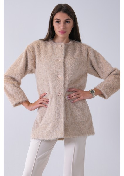 Taş Önü 4 Düğme Kapamalı Çift Cepli Kuşaklı Kap 940140187.50