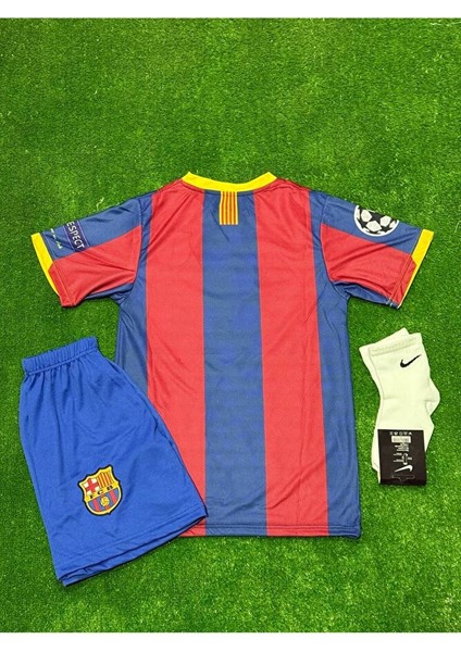 Barcelona Isimsiz Çocuk Forması 3lü Set Kırmızı