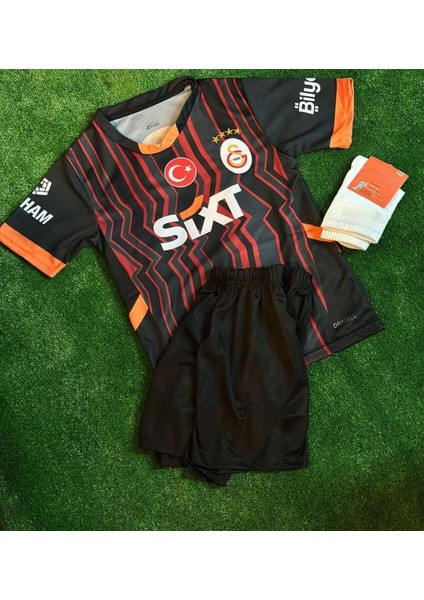 Gâ'la'tâ'sar'ây 5 Yıldızlı #45 V.îctor' O'sîmhen' Alternatif Çocuk Forması 5'li Set+Maske Siyah indirimleri