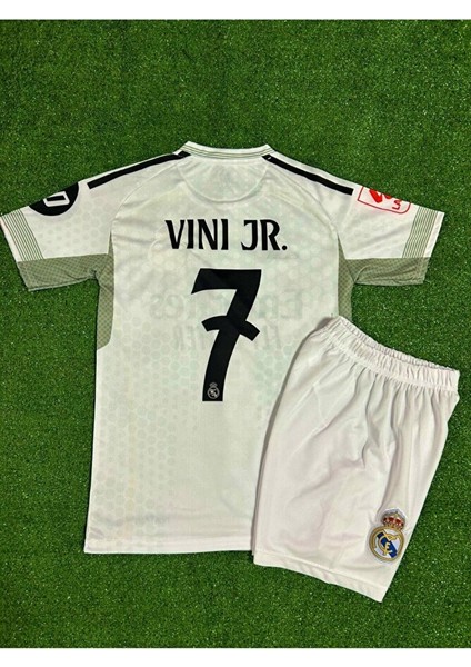 R.madridd #7 Vini Jr. 2025/26 Yeni Sezonu Çocuk Forması 4 Lü Set