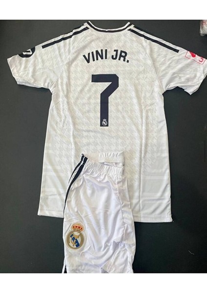 Real Madrid Vinicius Jr Çocuk Forması 3lü Set Beyaz