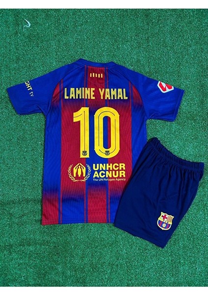 2025-26 B.a.r.c.e.l.o.n.a #10 Lamine Yamal Iç Saha Çocuk Forması (Armalı)