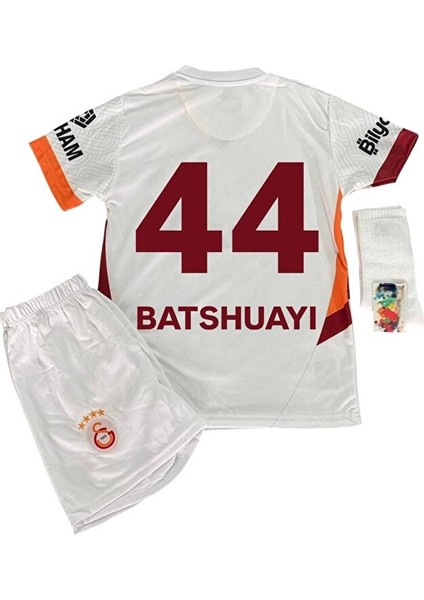 2024/25 Galatâsarây. /#44/.michy/batshuayi Deplasman Çocuk Forma 5-Yıldız 4 Lü Set Beyaz