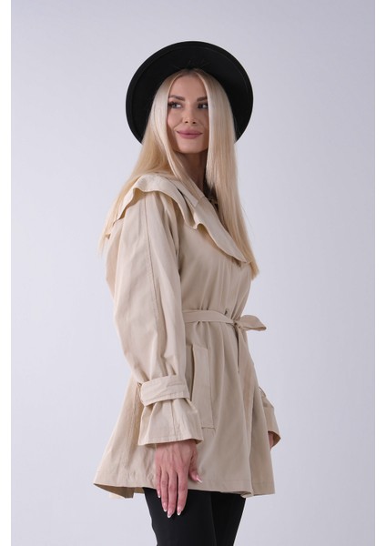 Taş Yandan Cepli Omuz Apolet Detaylı Trenç 422234.50 indirimleri