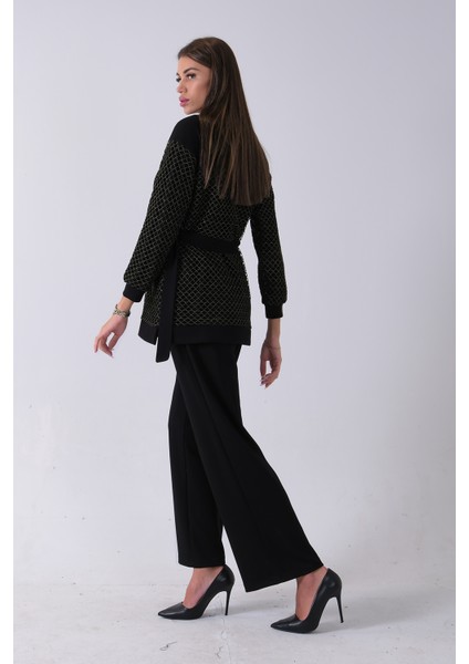 Gold Tunik Yaka Fermuar Kapamalı File Detaylı Pantolonlu Takım 4577283.122 indirimleri