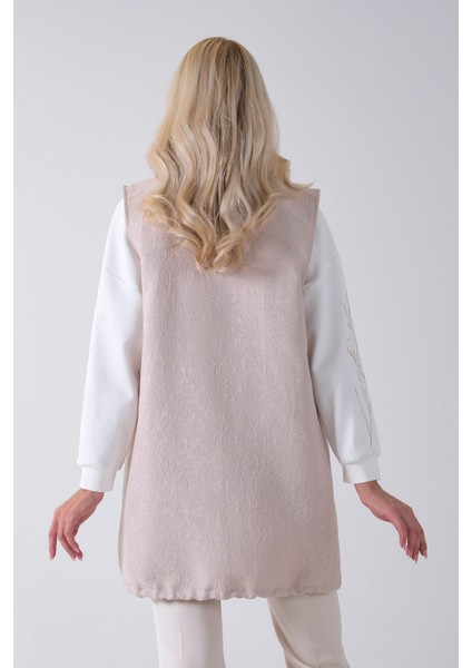 Taş Tunik Kolu Çiçek Desenli Yelekli 2'li Takım 940120274.50