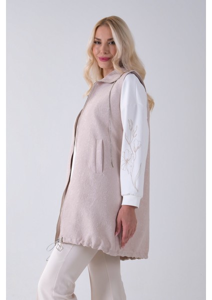 Taş Tunik Kolu Çiçek Desenli Yelekli 2'li Takım 940120274.50