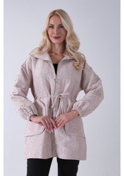 Taş Üzeri Taş Detaylı Yandan Cepli Trenç 940140177.50