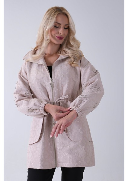 Taş Üzeri Taş Detaylı Yandan Cepli Trenç 940140177.50 fiyatları