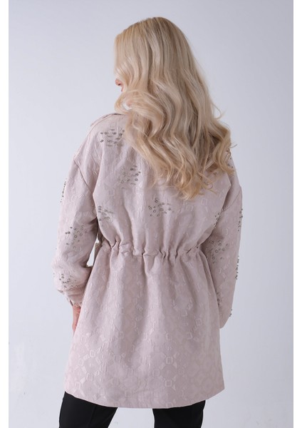 Taş Üzeri Taş Detaylı Yandan Cepli Trenç 940140177.50