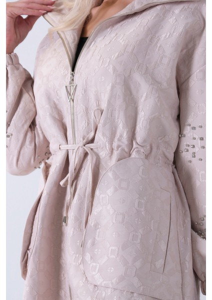 Taş Üzeri Taş Detaylı Yandan Cepli Trenç 940140177.50