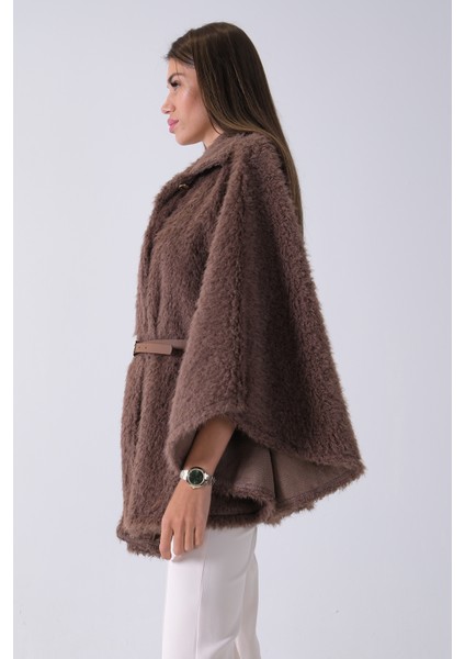 Vizon Tek Düğme Kapamalı Kemerli Yün Peluş Ceket 940140183.34 indirimleri