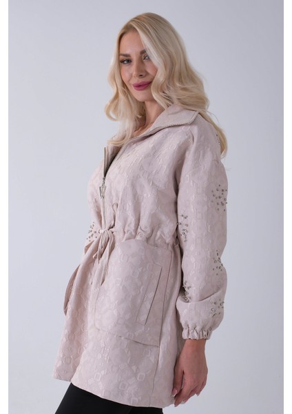 Taş Üzeri Taş Detaylı Yandan Cepli Trenç 940140177.50