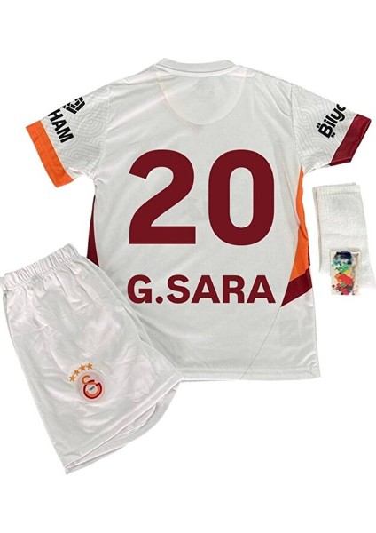 2024/25 Galatâsarây. /#20/.gabriel/sara Deplasman Çocuk Forma 5-Yıldız 4 Lü Set Beyaz modelleri