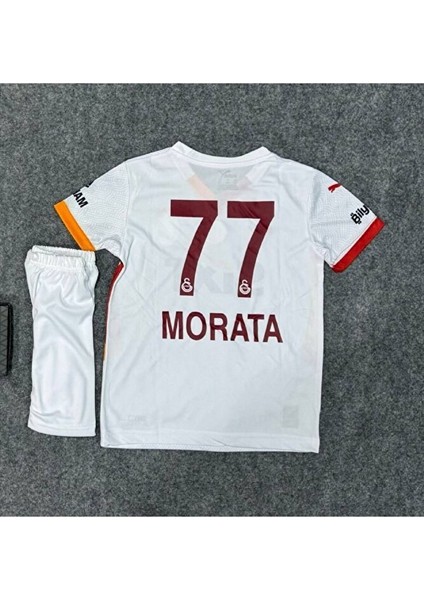 2024/25 Galatâsarây. /#77/.alvaro/morata Deplasman Çocuk Forma 5-Yıldız 4 Lü Set Beyaz
