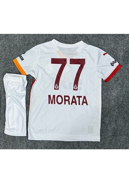 2024/25 Galatâsarây. /#77/.alvaro/morata Deplasman Çocuk Forma 5-Yıldız 4 Lü Set Beyaz modelleri