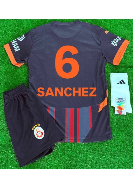 #6 /.davinson/sanchez. 2024/25 Galatâsarây. Alternatif Çocuk Forma 5-Yıldız 5li Set Siyah modelleri