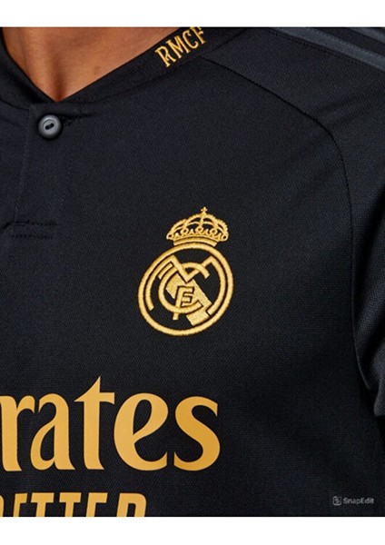 'real-Madrid-Cf' Siyah Düğmeli Deplasman Özel Tasarım Futbol Forması fırsatları