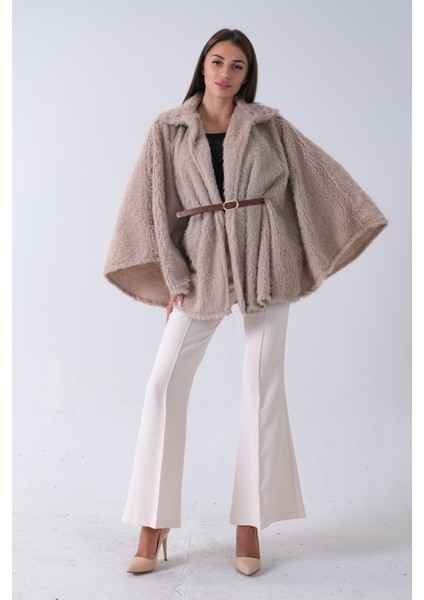 Taş Tek Düğme Kapamalı Kemerli Yün Peluş Ceket 940140183.50 fiyatları