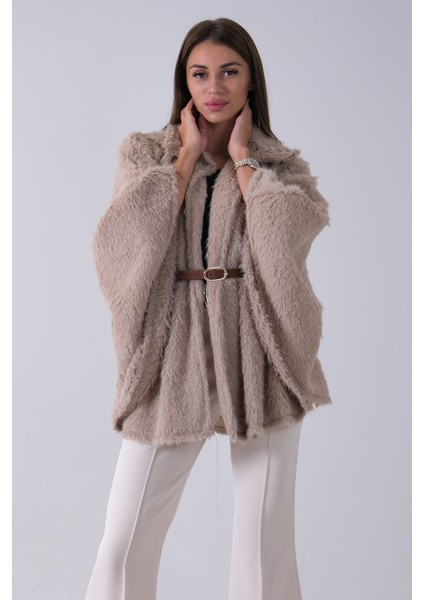 Taş Tek Düğme Kapamalı Kemerli Yün Peluş Ceket 940140183.50 indirimleri