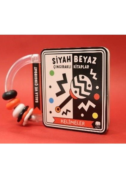 Siyah Beyaz Çıngıraklı Kitaplar Kelimeler