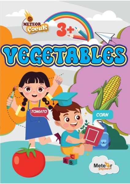 Vegetables (Sebzeler) Türkçe – Ingilizce Boyama Kitabı