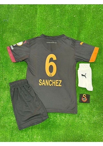 Galatâsarây Special 2025/. Davinson Sanchez Siyah Çocuk Forması 4lü Set