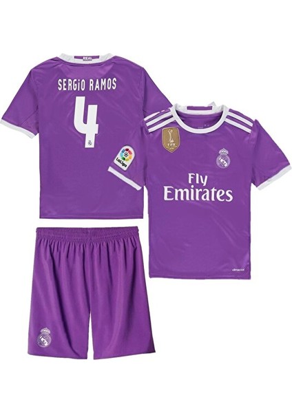 Real Madrid Ramos Cardiff 2017 Şampiyonlar Ligi Finaliçocuk Futbol Forma 2'li Set Forma ve Şort