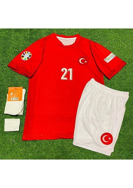 Türkiye EURO2024 Barış Alper Kırmızı Iç Saha Çocuk Forması 4'lü Set fiyatları