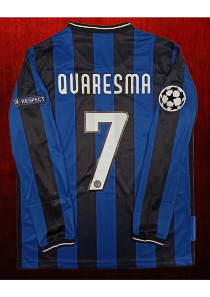 Fc/ınter 2010 Quaresma Şampiyonlar Ligi Finali Uzun Kol Retro Futbol Forması Nostalji Forma Baskılı