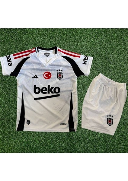 BEŞIKTAŞ./.2024/2025 Yeni Sezon.\\alternatif Beyaz Kısa Kol Çocuk Forma