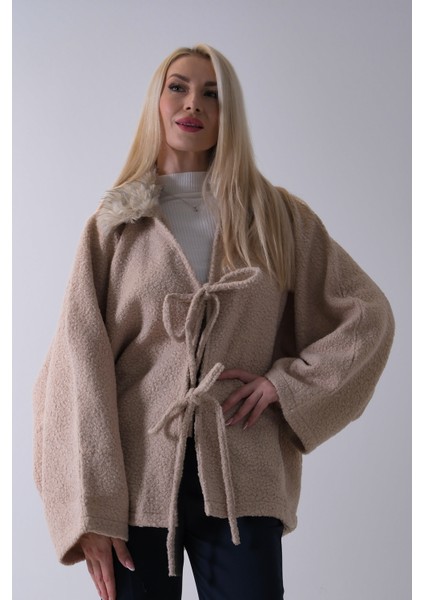 Taş Önü Bağlama Detaylı Yakası Kürklü Panço 47122475.50 modelleri