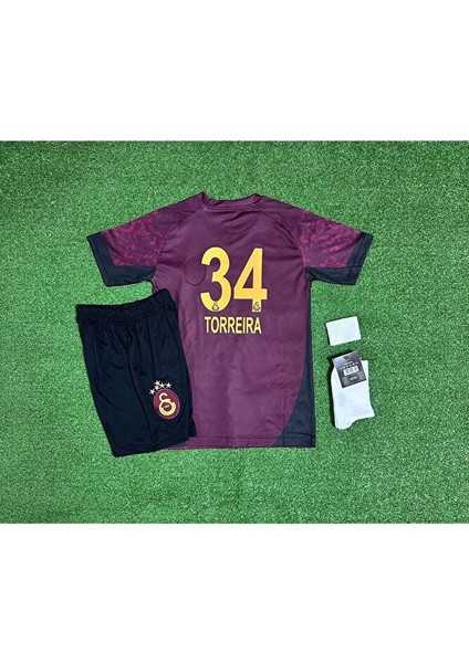 5.yıldız Galatâsarây-.lucas TORREIRA./2026 Deplasman Yeni Sezon Çocuk Forması 5'lü Set